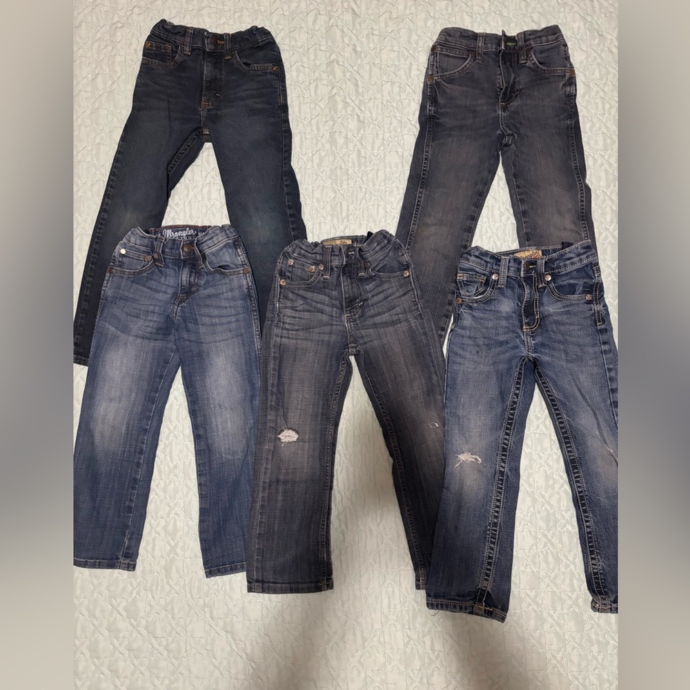 Wrangler jeans-set of 5 wrangler jeans for boys size 6 slim